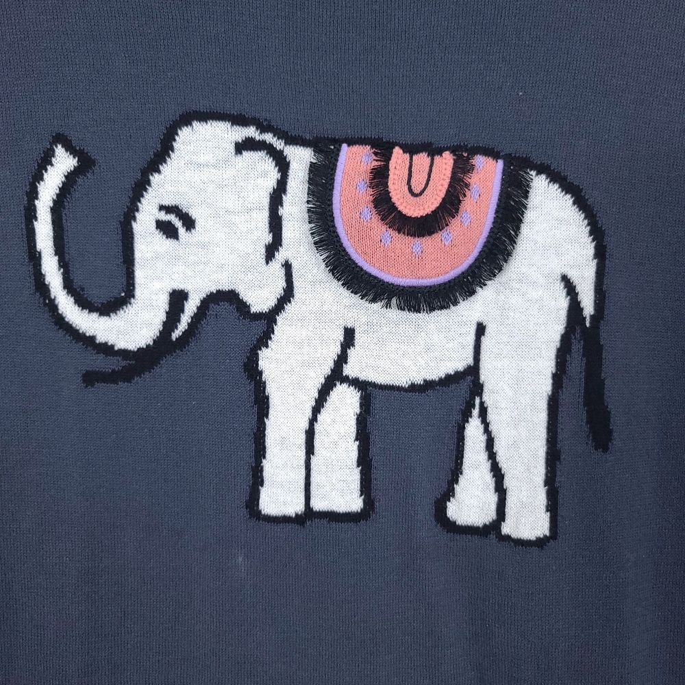 LOFT Elephant Boho Embroidered Lightweight Sweater - Picture 5 of 10